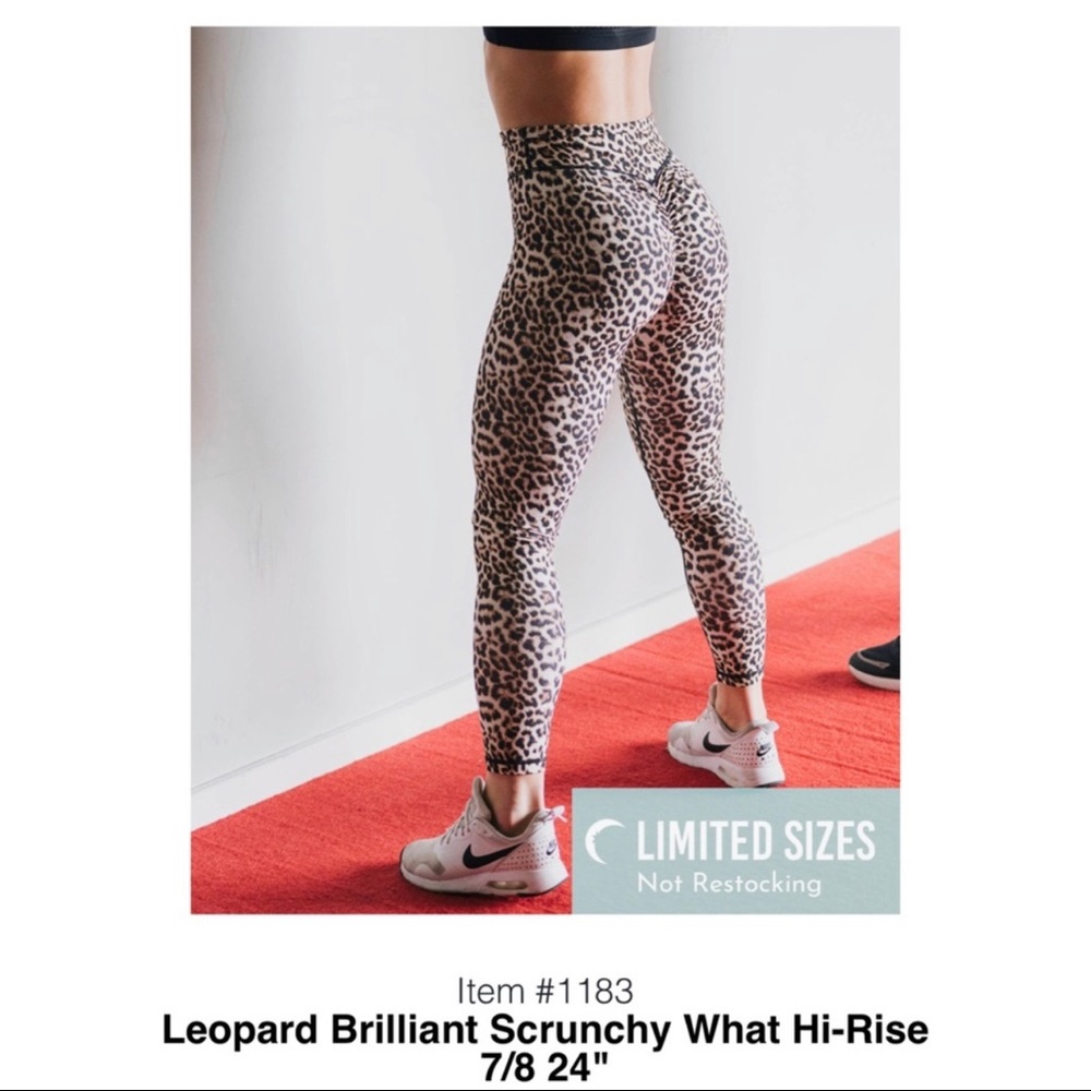 ZYIA Size 12 Leopard Brilliant Scrunchy What Hi-Rise Leggings.